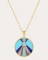 Jennifer Demoro Women's Sun Stone Pendant Necklace In Blue