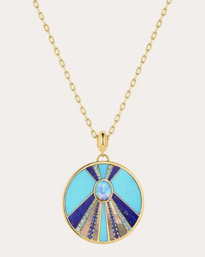 Jennifer Demoro Women's Sun Stone Pendant Necklace In Gold