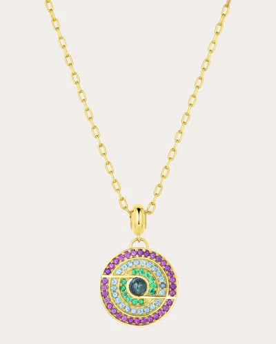 Jennifer Demoro Women's Thea 18k Gold Multi-stone Pendant Necklace In Multicolor