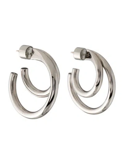 Pre-owned Jennifer Fisher 1" Double Lilly Mini Hoop Earrings In Multicolor