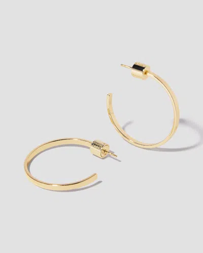 Jennifer Fisher 1" Flat Thread Mini Hoops In Gold