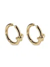 Jennifer Fisher 10k Yellow Gold Plated Baby Knot Hoop Earrings In Gold