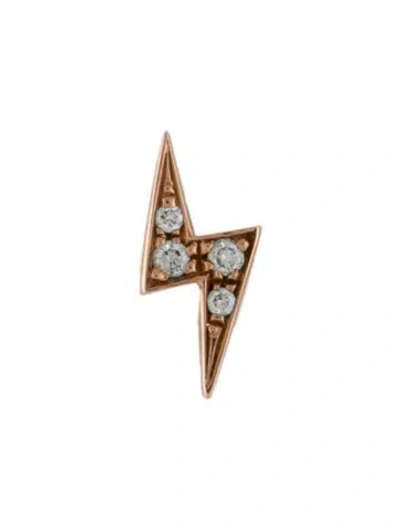 Pre-owned Jennifer Fisher 14k Diamond Lightning Bolt Single Stud Earring In Multi