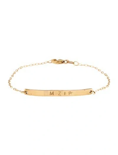 Pre-owned Jennifer Fisher 14k 'm Zip' Id Link Bracelet, 5.5" In Multi