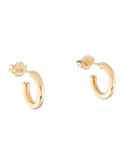 Pre-owned Jennifer Fisher 14k Micro Thread Huggie Earrings In Multicolor