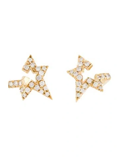 Pre-owned Jennifer Fisher 14k Pavé Diamond Star Earring In Multi
