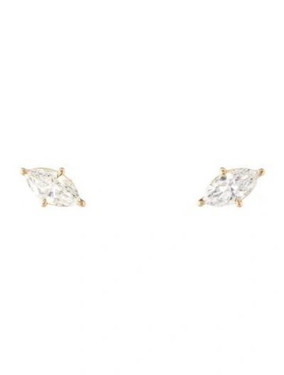Pre-owned Jennifer Fisher 18k 2.00ctw Lab-grown Diamond Stud Earrings In Multicolor