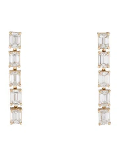 Pre-owned Jennifer Fisher 18k 2.40ctw Lab-grown Dangler Drop Earrings In Multicolor