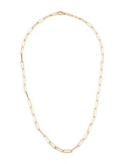 Pre-owned Jennifer Fisher 18k Paperclip Chain Necklace, 18" In Multicolor