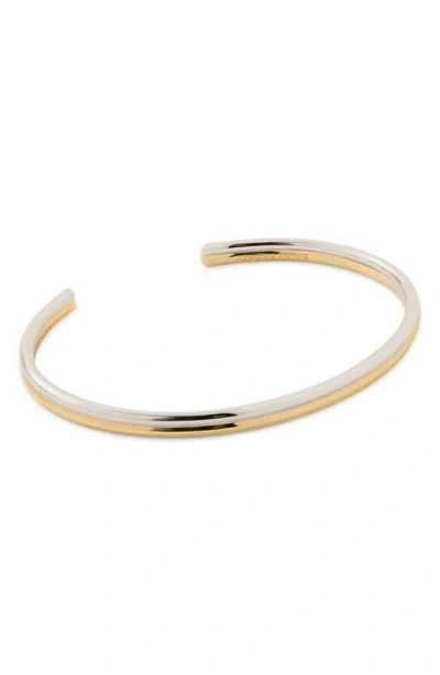 Jennifer Fisher 2-tone Thread Cuff Bracelet In Gold