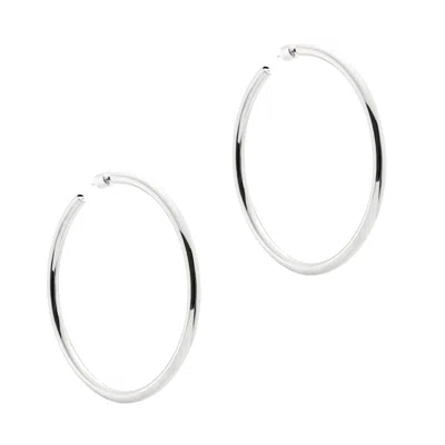 Jennifer Fisher 2.5" Goop Hoops Earring In White