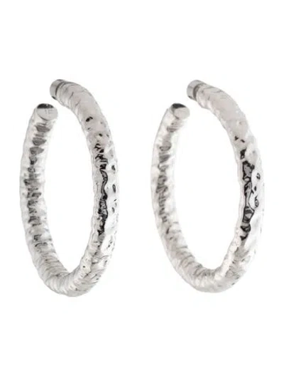 Pre-owned Jennifer Fisher 2.5" Maeve Hoop Earrings In Multicolor
