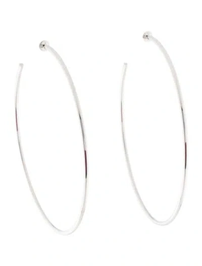 Pre-owned Jennifer Fisher 3" Lilly Hoop Earrings In Multi