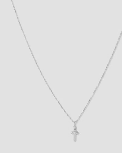 Jennifer Fisher Cross Necklace In Metallic