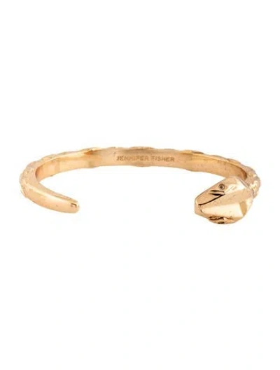 Pre-owned Jennifer Fisher Cubic Zirconia Snake Cuff, 6.25" In Multicolor