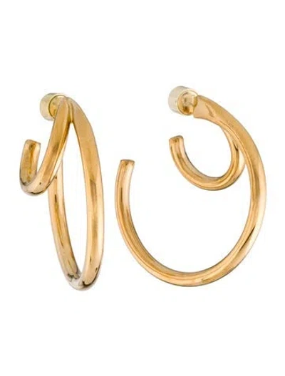 Pre-owned Jennifer Fisher Double Lilly Baby Hoops In Multi
