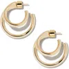 Jennifer Fisher Double Lilly Hoop Earrings In Gold