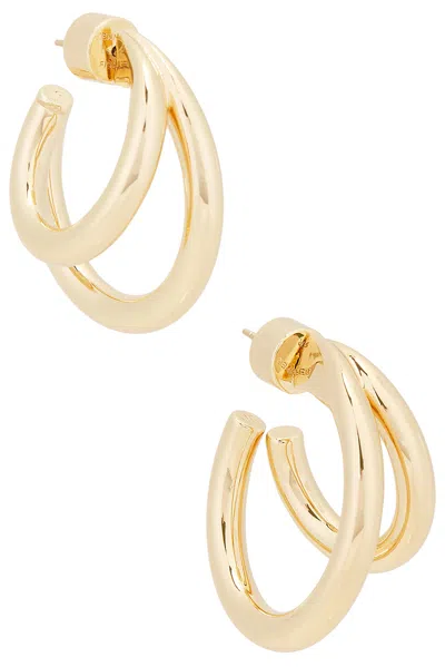 Jennifer Fisher Double Lilly Mini Hoop Earrings In Yellow Gold