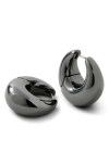 Jennifer Fisher Dylan Mini Dome Huggie Hoop Earrings In Black