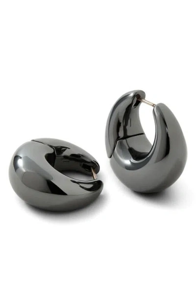Jennifer Fisher Dylan Mini Dome Huggie Hoop Earrings In Black