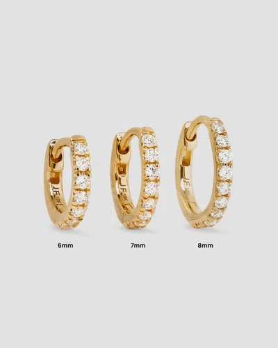 Jennifer Fisher Essential Pavé Tiny Huggie In Gold
