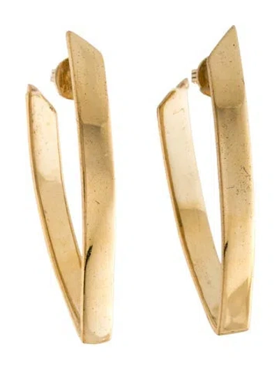 Pre-owned Jennifer Fisher Flat Geometric Hoop Earrings In Multicolor