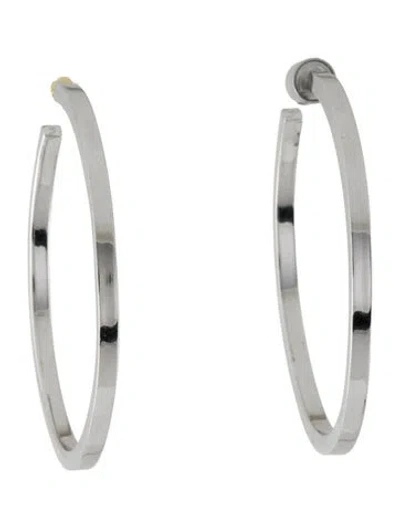 Pre-owned Jennifer Fisher Flat Hoop Earrings In Multicolor