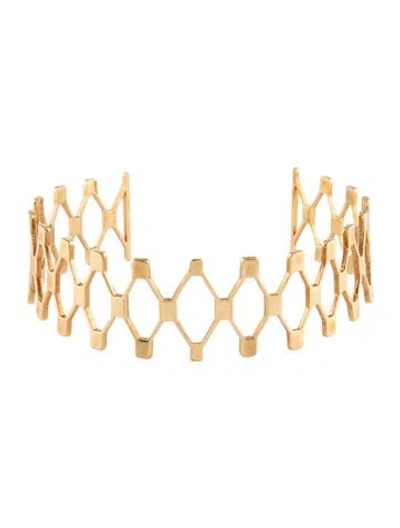 Pre-owned Jennifer Fisher Geometric Choker Necklace, 12" In Multicolor