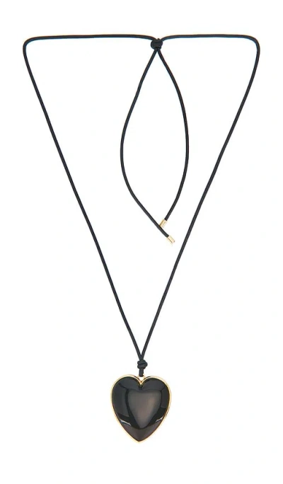 Jennifer Fisher Heart Pendant Long Necklace In Metallic