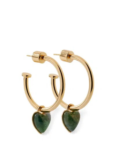 Jennifer Fisher Huggie-hoop Agate Earrings In Gold