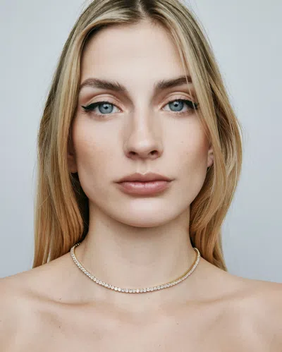 Jennifer Fisher Jf Lab - Cushion Cut Choker In Gold