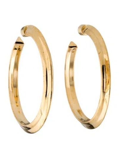 Pre-owned Jennifer Fisher Knife Edge Hoop Earrings In Multi