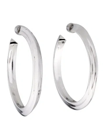 Pre-owned Jennifer Fisher Knife Edge Hoop Earrings In Multi