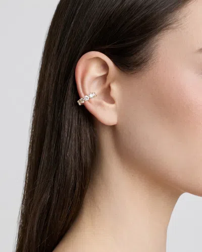 Jennifer Fisher Lab Diamond Round Cut Ear Cuff In Gold