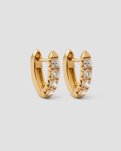 Jennifer Fisher Lab Diamond Round Cut Huggie In Gold