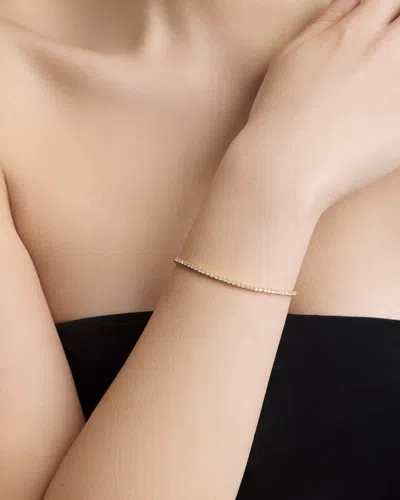 Jennifer Fisher Lab Diamond Round Cut Tennis Bracelet In Gold