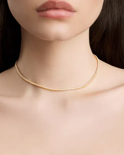 Jennifer Fisher Lab Diamond Round Cut Tennis Necklace In Gold