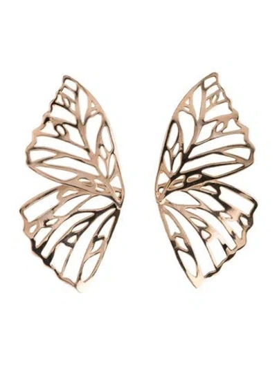 Pre-owned Jennifer Fisher Large Butterfly Drop Earrings In Multicolor