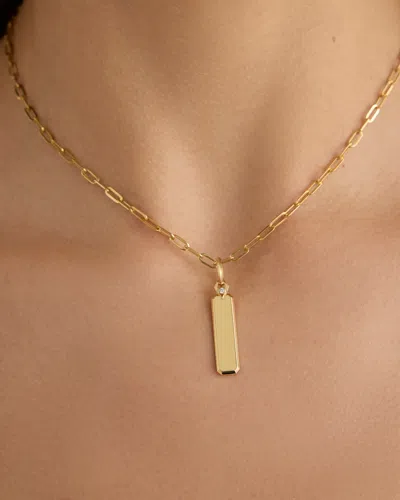 Jennifer Fisher Large Dog Tag In Gold