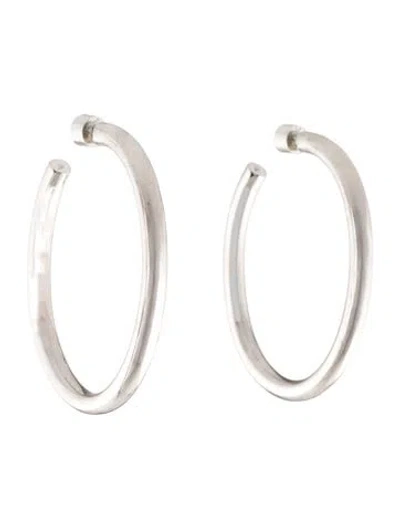 Pre-owned Jennifer Fisher Large Oval Hoop Earrings In Multi