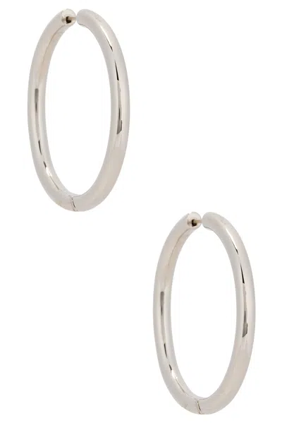 Jennifer Fisher Lilly Hinged Baby Hoop Earrings In Metallic