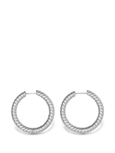 Jennifer Fisher Madison Avenue Twisted Huggie Earrings In Metallic