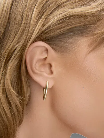 Jennifer Fisher Marquise Huggie Earrings In Gold