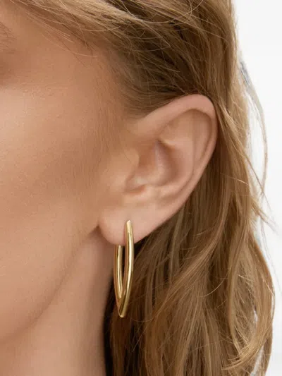 Jennifer Fisher Marquise Small Hoop Earrings In Gold