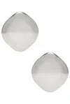 Jennifer Fisher Puffy Cushion Earrings In Silver