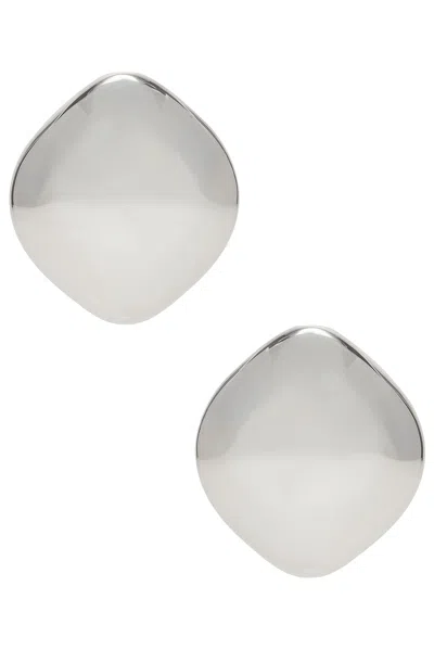 Jennifer Fisher Puffy Cushion Earrings In Silver