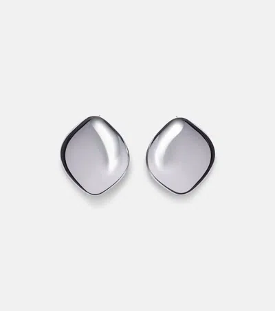Jennifer Fisher Puffy Cushion Earrings In Silver