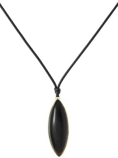 Jennifer Fisher Dagger Pendant Cord Necklace In Black