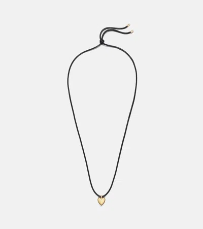 Jennifer Fisher Puffy Heart 14kt Gold-plated Pendant Necklace In Red