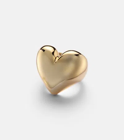 Jennifer Fisher Puffy Heart 14kt Gold-plated Ring In Orange
